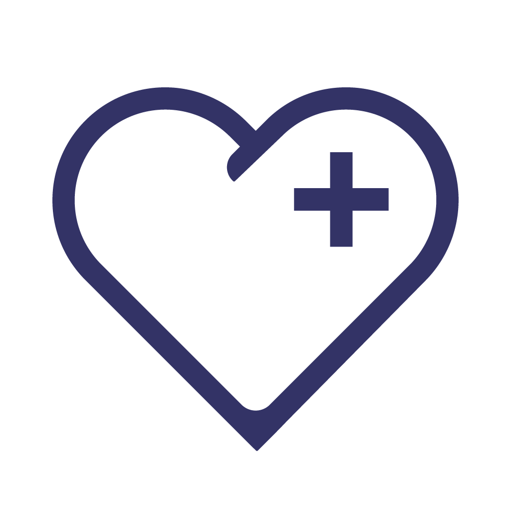 Miramont Wellness Centers Healing Heart Logo with a Medical Cross in the right side