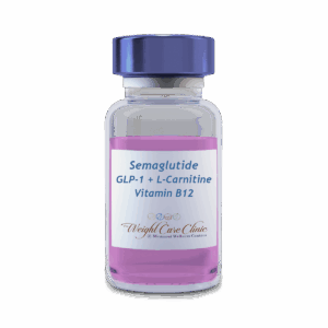 Vial of compounded GLP-1 with L-Carnitine and B12 at Miramont Wellness Centers